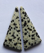 30.70 Cts Natural Dalmation Jasper 35.4mm X 15m each Cabochon Loose Match Pair