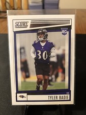 2022 SCORE #342 TYLER BADIE RC ROOKIE BALTIMORE RAVENS FOOTBALL
