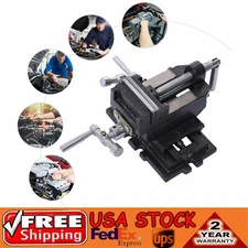 3" Cross Slide Vice 2 Way Drill Press Bench Vise Clamp Milling Woodwork Metal