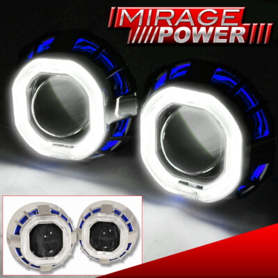 2.5'' Bi Xenon Headlight Retrofit Projector Square CCFL For Acura Lexus Infiniti