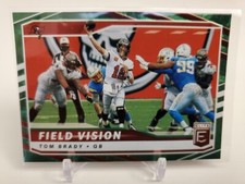 2021 Elite Football Tom Brady Field Vision Green Parallel￼ Card #FV1 Tampa Bay￼
