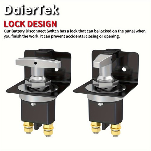 High Current Disconnect 500A High Current Battery Disconnect Switch - 12-36V With Lock-Out Plate Marine Battery Kill Switch - Foto 9