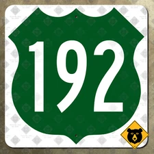 Florida US Route 192 marker highway 1956 road sign Kissimmee St Cloud 16x16