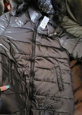 Womens Ladies Girls Puffer Black Jacket Coats Shine Size 8 10 12 14 16 Winter