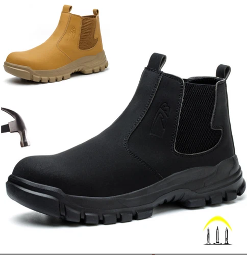 Neu Herren Wasserdicht Arbeitstiefel Schweißerschuhe Stahlkap Sicherheitsschuhe - Bild 3 von 18