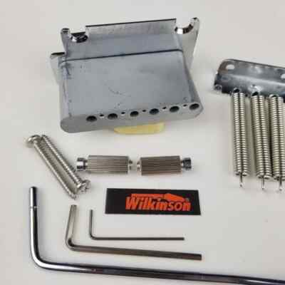 Tremolo Bridge Chrome Silver Wilkinson WOV05 Licensed 2 Point Vintage Guitar