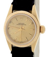 Ladies Rolex Oyster Perpetual 67197 Yellow Go...