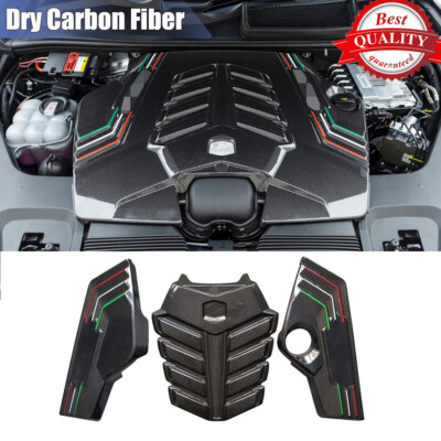 Fit For Lamborghini Urus 2018-2022 Dry Carbon Fiber Engine Hood Cover Bay Panels