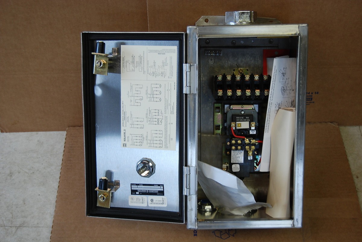 SQUARE D 20 AMP 8903 LIGHTING CONTACTOR 6 POLE STAINLESS STEEL
