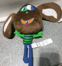 Peluche cane Ikea Mouse Sagoskatt marrone blu verde 13" peluche giocattolo morbido #L