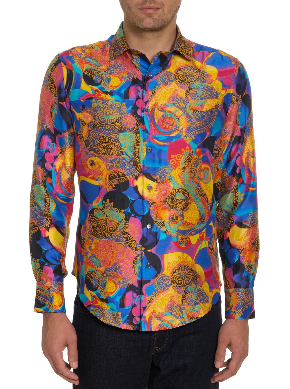 Robert Graham LIMITED EDITION Silk Shirt LE CLIQUE 38/511 - SMALL - NWT NEW