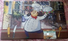 PVC ANTI-FATIGUE NON SLIP FLOOR MAT (18" x 30") RUNNING FAT CHEF WITH DISH, ACP