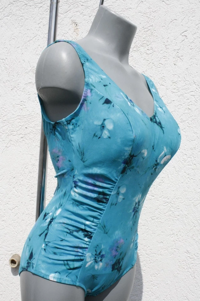 NEU 2023/24 C&A SEXY Badeanzug Einteiler (400586) breite Träger Blaugrün in 40 - Bild 2 von 4