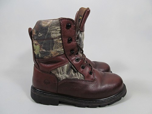 Wolverine Brown Camo Vibram Insulated Waterproof Boots Oil Resistant Mens 8 - Picture 2 of 11