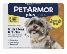 PetArmor Plus for Small Dogs 5-22 lbs Flea Ticks 6 Doses Double Factory Sealed