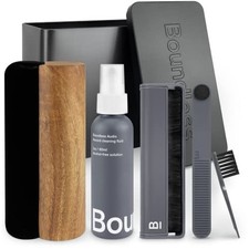 Boundless Audio Record Cleaning Kit - Brushes, Solution  Case - 6 pc Kit