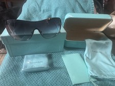 RARE Tiffany Co Sunglasses Turquoise/White Rhinestone TF 3010B