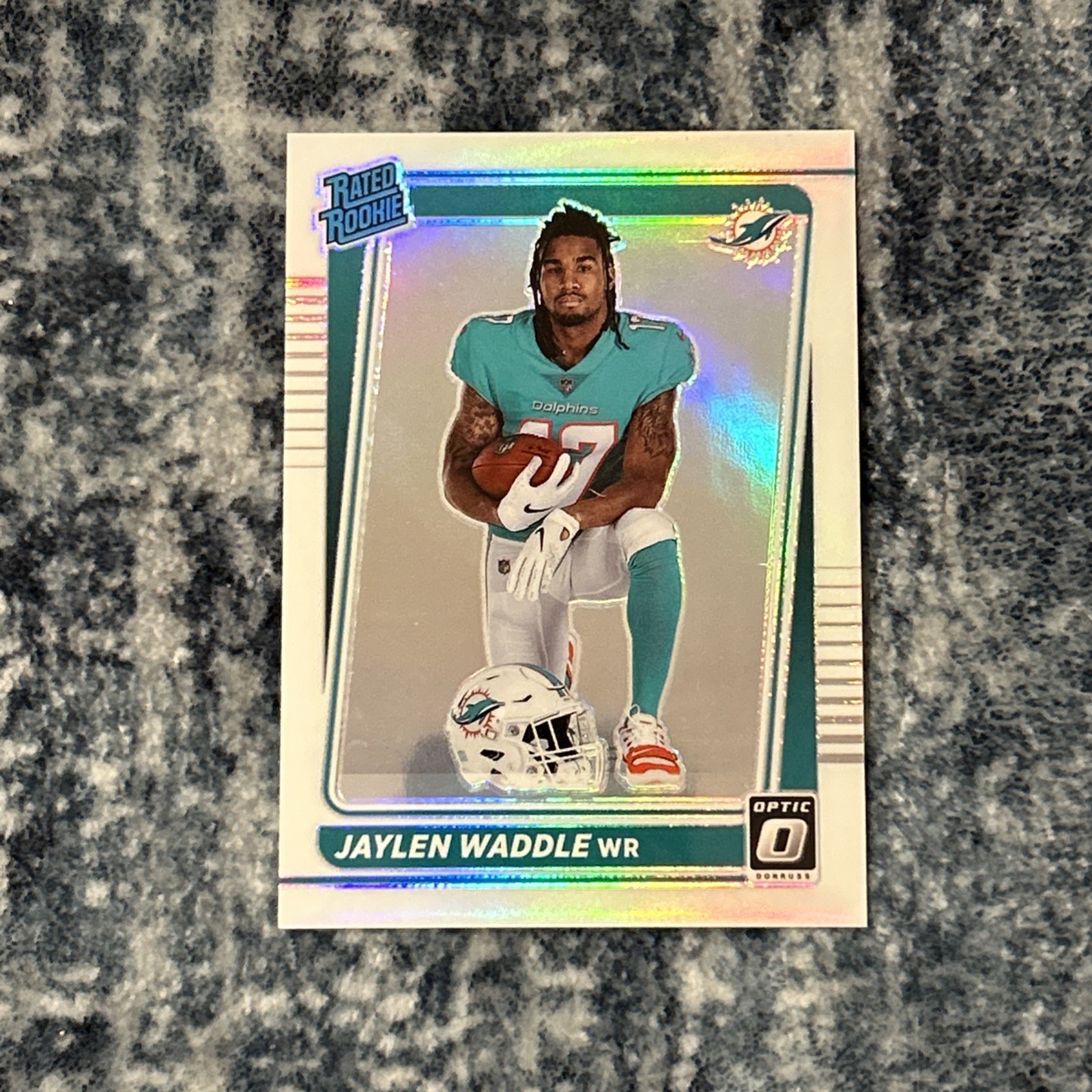 Jaylen Waddle 2021 Panini Donruss Optic RC Rookie Variation Holo #208 Dolphins