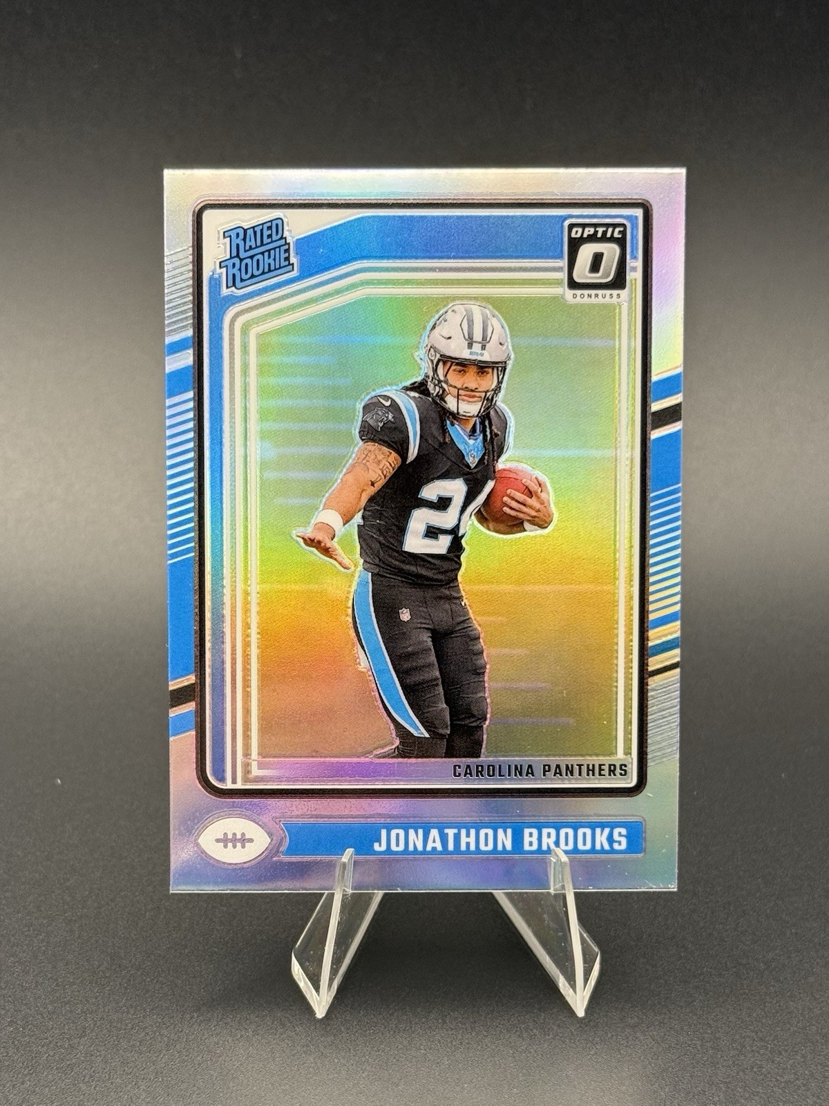 2024 Panini Donruss Optic - Rated Rookie Jonathon Brooks #258 Holo Prizm (RC)