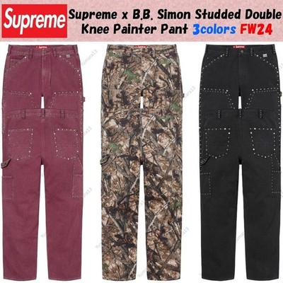 Supreme x BB Simon Malerhose mit Nieten und Doppelknie, 3 Farben, FW24