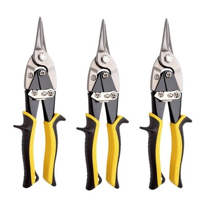 Aviation Tin Snips 3-Piece,Straight Heavy Duty Tin Cutting Shears,Metal Cutte...