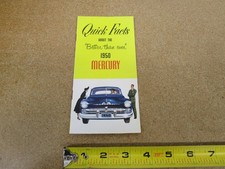 1950 Mercury Quick Facts Sales Brochure 12pg Original Car Sedan Coupe 1950 Mercury Quick Facts Sales Brochure 12pg Original Car Sedan Coupe