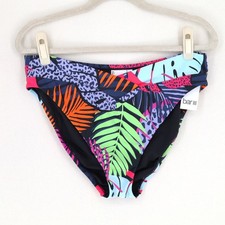 Bar III Women Tropical Palm Front Twist High Leg Swim Bikini Bottoms Size XL