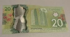 2012 Canadian $20 Radar Note - 20 Dollar Canada Bill Serial FZA1475741