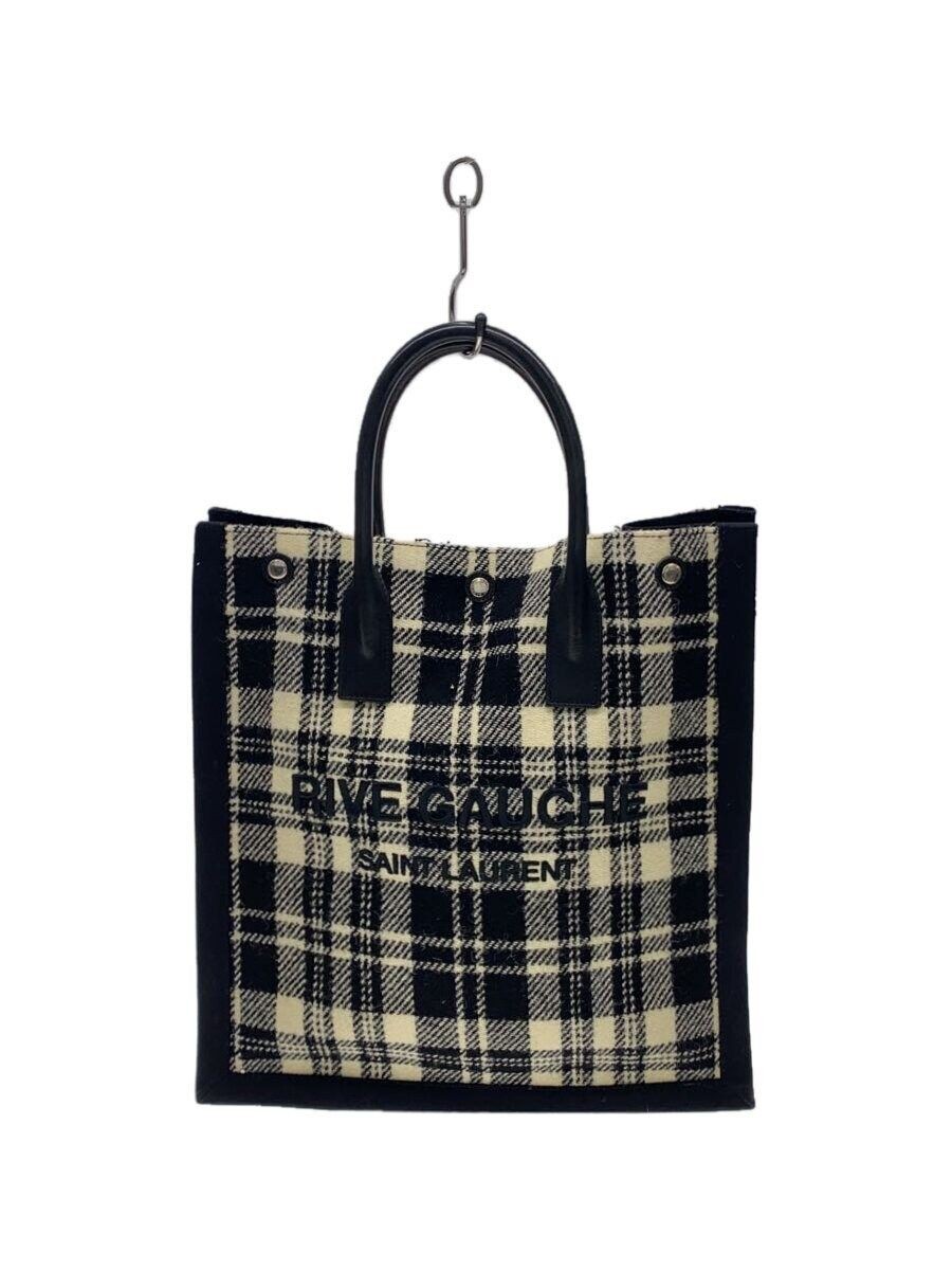 SAINT LAURENT TOTE BAG RIVE GAUCHE BLACK CHECK 631682