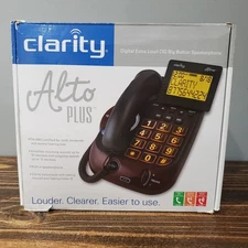 Clarity Alto Plus Phone Hearing Impairment New Open Box 