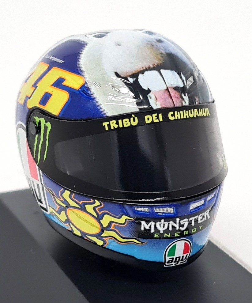 Minichamps 1/8 Valentino Rossi Misano 2009 AGV Moto GP Crash Helmet + Case