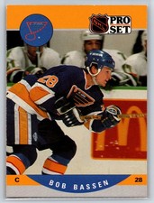 1990-91 NHL Pro Set Bob Bassen Rookie St. Louis Blues RC #520