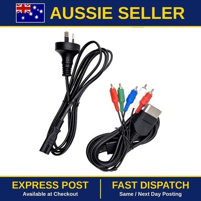 Component AV Video Cable + AU Power Lead for Original Xbox | YPbPr | Brand New