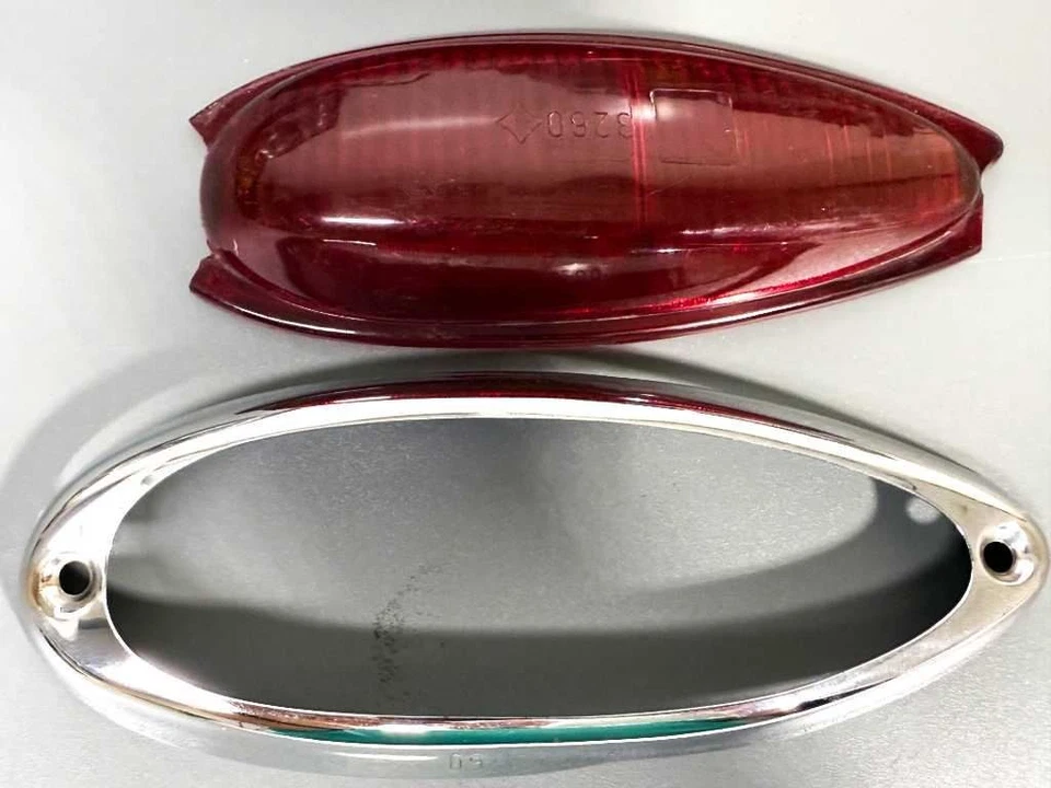 60-65 Porsche 356 B C Luz Trasera Lámpara Lente y Bisel Conjunto L y R OEM De Colección Foto 3 de 4