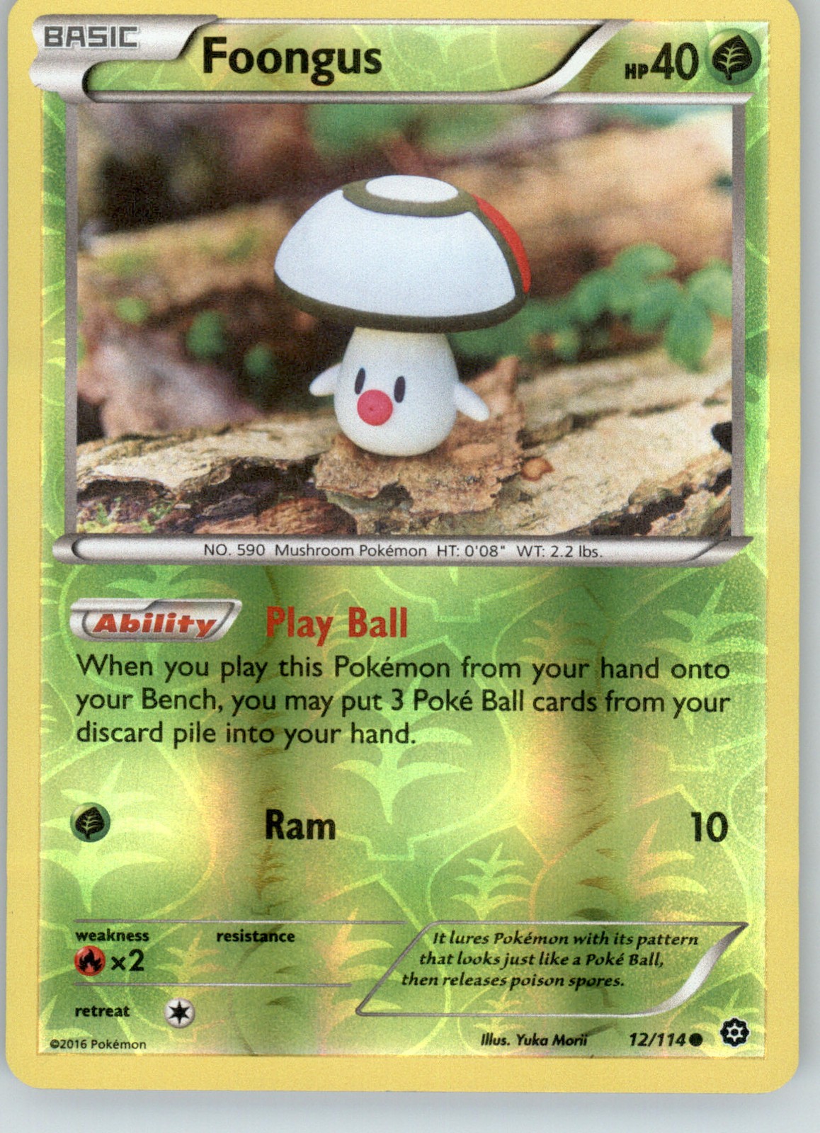 Foongus - XY - Steam Siege - 12/114 - Reverse Holo LP