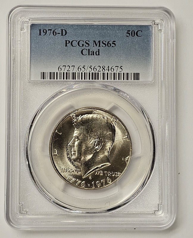 1976-D PCGS MS65 Clad Kennedy Half Dollar 50C