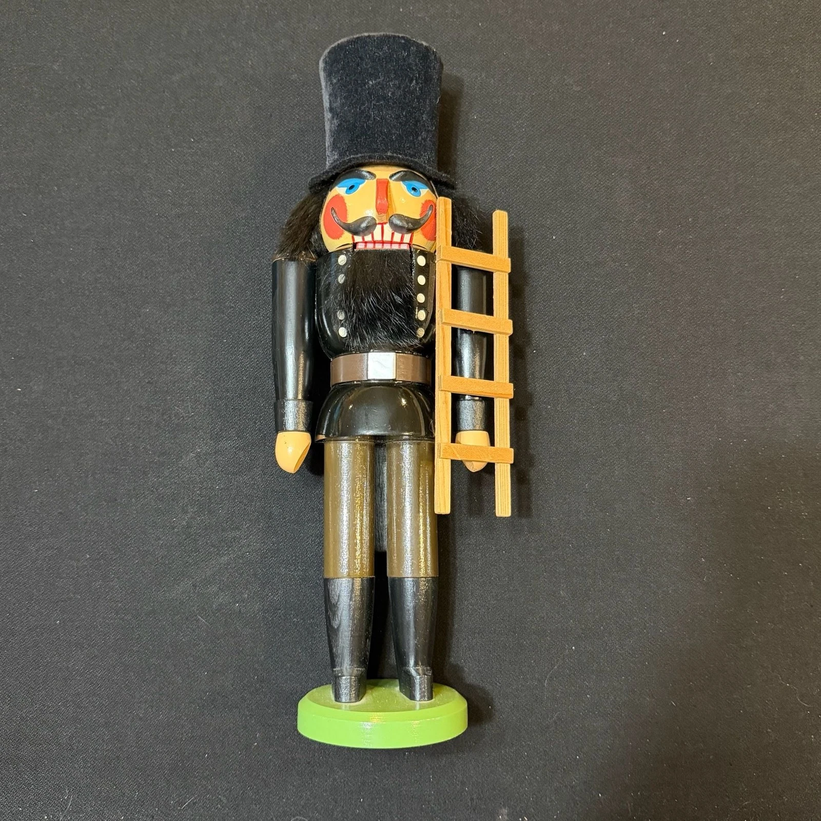 Vintage German Erzgebirge Chimney Sweep Nutcracker with Ladder Ulbricbht 15”