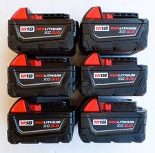 6 New In Package For Milwaukee Batteries 48-11-1828 3.0 AH M18 18 Volt 18V