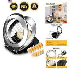 Egg Slicer, Egg Slicer for Hard Boiled Eggs, Heavy Duty Egg Cutter for Egg St...