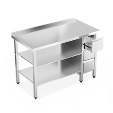 47" x 24" Stainless Steel Work Table with Undershelf  3 Drawers for Commercial