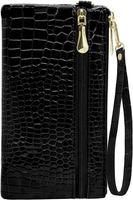 Leder GeldböRse FüR Damen Clutch Portemonnaie Langformat ReißVerschluss Kupplung