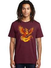 Phoenix-10 Mens Graphic Tee, 100% Cotton, Casual Summer Wear