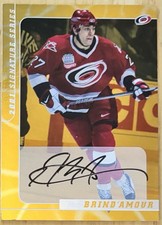 2000-01 ITG Be A Player Signature Series Gold Rod Brind'Amour On Card Auto