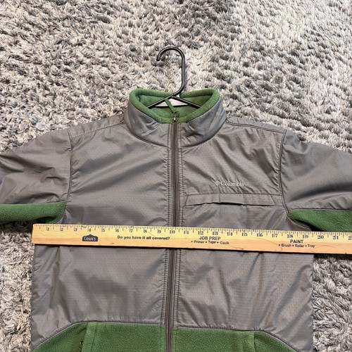 Columbia Jacket Youth XL (18-20) Green Blue Full Zip Fleece Windbreaker Boys Kid - Picture 6 of 7