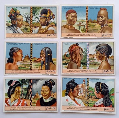 komplette Liebig Serie A 1094 / S 1340 "Weibliche Haartrachten" - 1936 - Bild 1 von 2
