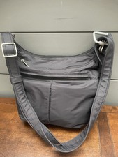Travelon Anti-Theft RFID Blocking Crossbody/Shoulder Bag Black Pockets EUC