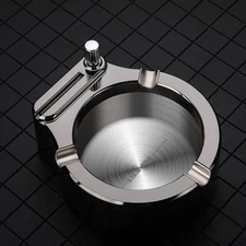 ⸻  🔥✨ Luxury Retro Metal Ashtray with Lighter ✨🔥 🚬💎 Windproof 💨 | Refillabl