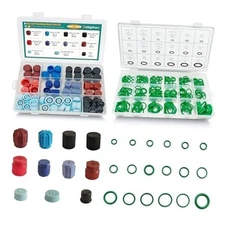350PCS Car A/C Valve Core Repair Kit, 80 PCS High 350pcs AC Cap with O ring Kit