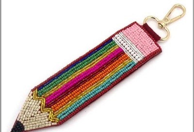 Beaded Pencil Keychain Accessory