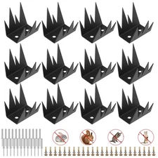12 Pcs Fence Spikes Security Anti Climb Wall Spikes with Screws Intruder Thie...
